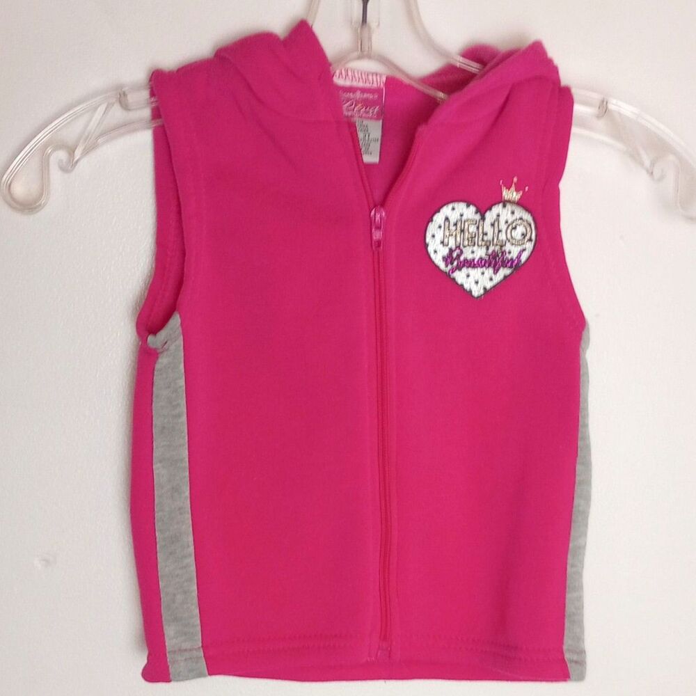 Girls 'Diva' hoodie Vest / Size 3T / "Hello Beautiful"